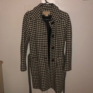 Michael Kors Houndstooth Wool Coat